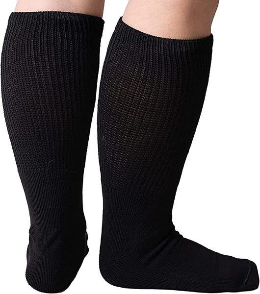 3 Pairs of Super Wide Socks for Lymphedema - Bariatric Sock Oversized Sock Stretches up to 30'' (XXX-Large-3X-Large-Big)