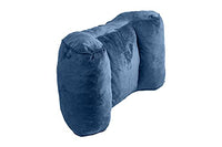 Back Support Reading Sit Up Bed Rest Pillow Shredded Memory Foam (Blue, Medium) - M.B. Leaf
