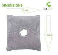 Pillow with Ear Hole Memory Foam Travel Pillow for Ear Pain and CNH (GET Bonus 2 Pillowcases)  (Size -15 x 14 x 4 inches) - M.B. Leaf