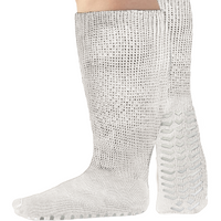 3 Pairs of Super Wide Socks With Non-Skid Grips for Lymphedema (Color: Back, White, Grey Mustard, XXX-Large-3X-Large-Big)
