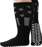 Super Wide Socks With Non-Skid Grips for Lymphedema (Color: Back XXX-Large-3X-Large-Big)