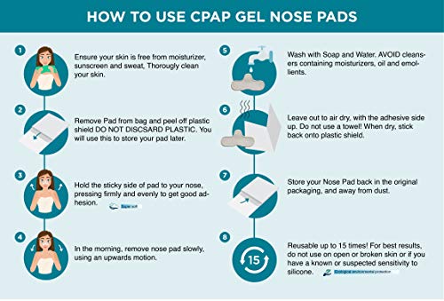 M.B. Leaf 10 Pack CPAP Nose Pads - Nasal Pads for CPAP Mask - CPAP Supplies for CPAP Machine - Sleep Apnea Mask Comfort Pad - CPAP Cushions for Most